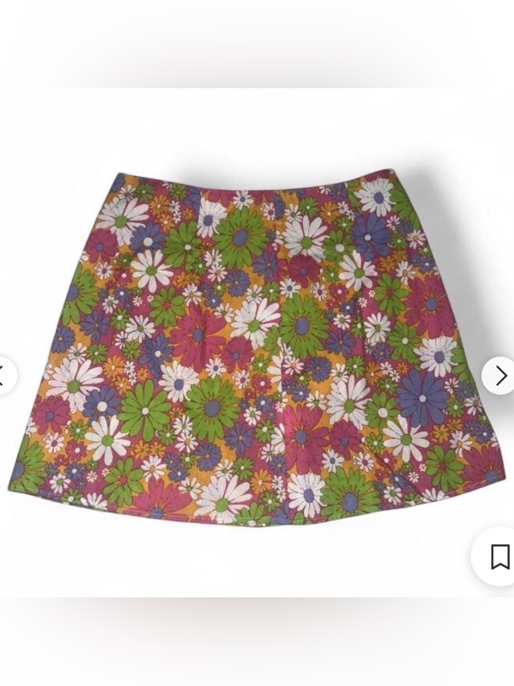 Peppermayo floral A line mini skirt